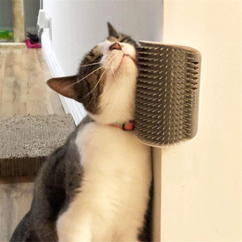 Esfregão para gatos 3em1 - massageador, removedor de pelos e coceira